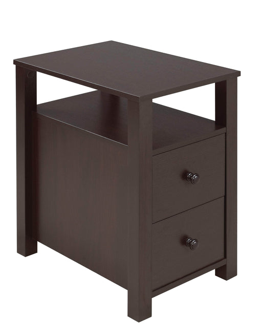 Pending - Brassex Inc. End Table Dark Cherry Adino Accent Table - Available in 2 Colours