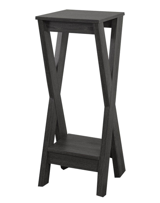 Pending - Brassex Inc. End Table Grey Plant Stand with Dual Shelves - Available in 2 Colours