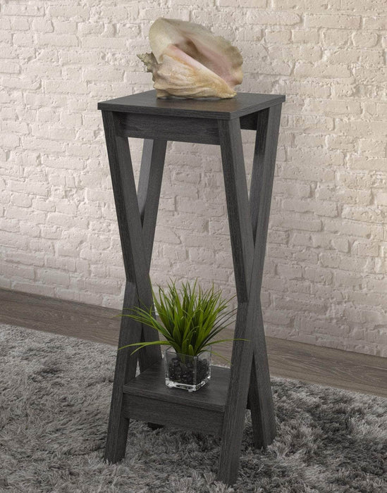 Pending - Brassex Inc. End Table Plant Stand with Dual Shelves - Available in 2 Colours