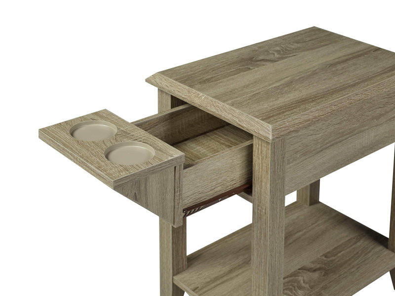 Pending - Brassex Inc. End Table Telephone Stand With Storage Drawer And Cupholders - Available in 2 Colours
