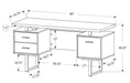 Pending - Brassex Inc. Office Desk Alero Desk - Available in 2 Colours