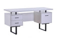 Pending - Brassex Inc. Office Desk White Alero Desk - Available in 2 Colours