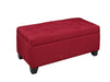 Pending - Brassex Inc. Ottoman Red Tufted Storage Ottoman - Available in 4 Colours