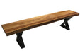 Pending - Corcoran Bench Black X Legs Live Edge Acacia Bench L 72" - Available with 6 Leg Styles