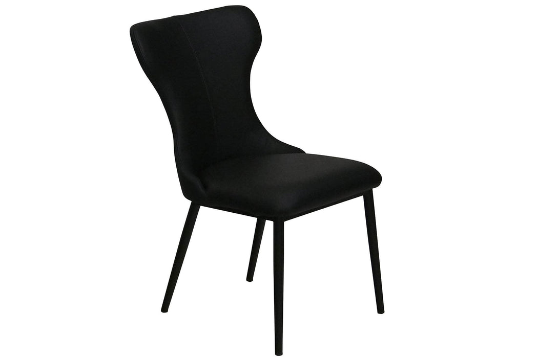 Corcoran Chair Black Leather Chairs (Set of 2) - Available in 3 Colours