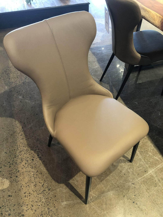  Corcoran Chair Taupe Leather Chairs (Set of 2) - Available in 3 Colours