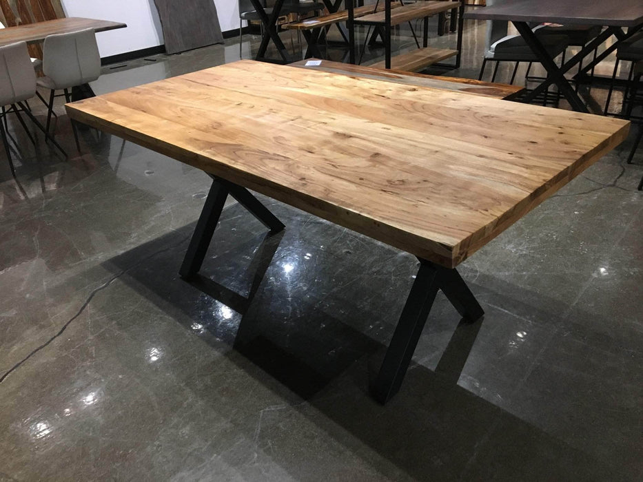 Straight Edge Table L 40" in Acacia Wood