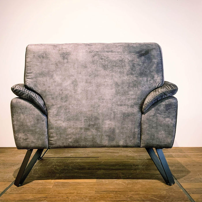  Corcoran Sofa Chair Asphalt Grey Accent Sofa Chair Made In Velvet