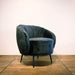  Corcoran Sofa Chair Charcoal Black Accent Sofa Chair Made In Velvet