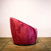  Corcoran Sofa Chair Ruby Red Accent Sofa Chair Made In Velvet