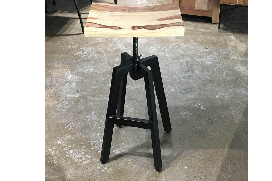  Corcoran Stool Sheesham Adjustable Stool - Available with 2 Wood Types