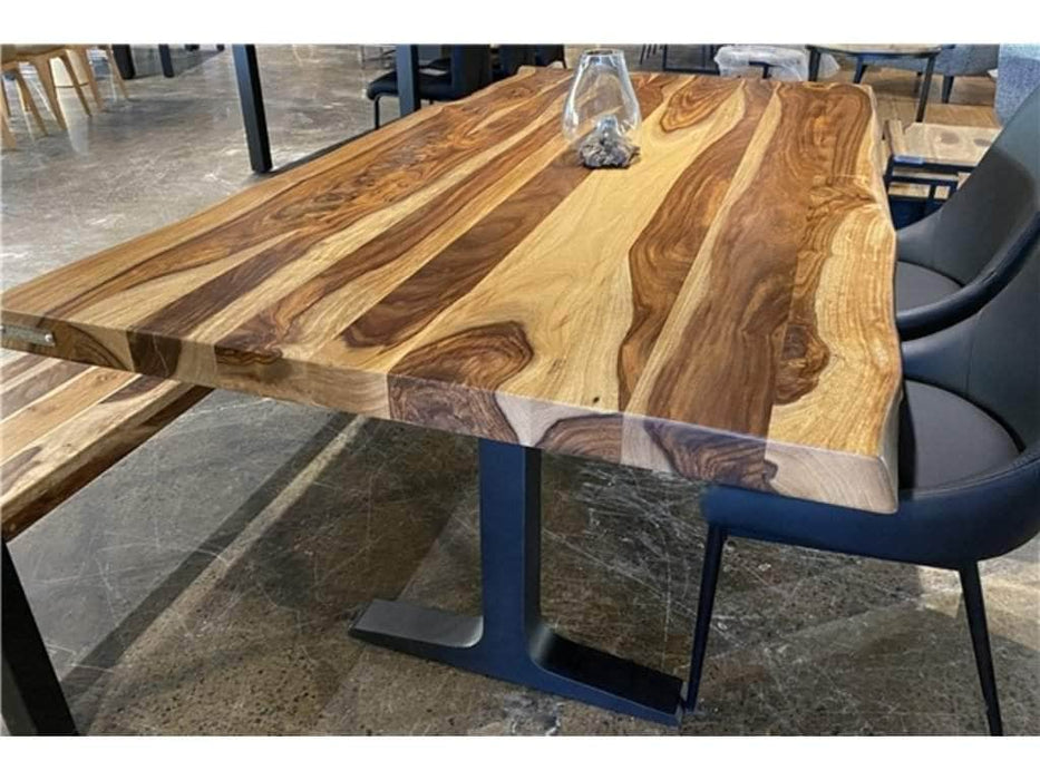 Corcoran Table 72" Live Edge  Sheesham Dining Table - Available with 6 Leg Styles