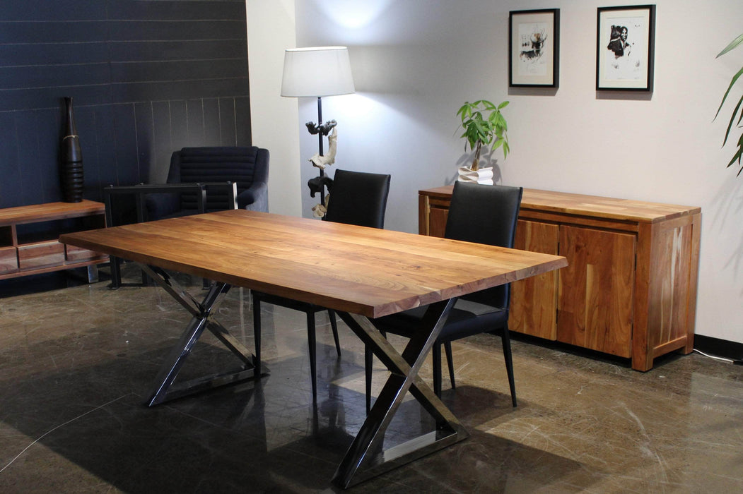Corcoran Table Acacia 80'' Dining Table - Available with 4 Leg Styles
