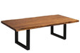  Corcoran Table Black U Legs 96" Live Edge Acacia Table - Available with 8 Leg Styles