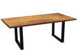 Corcoran Table Black U Legs Acacia 80'' Dining table - Available with 4 Leg Styles