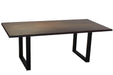 Corcoran Table Black U Legs Dark Acacia 80'' Dining Table - Available with 4 Leg Styles