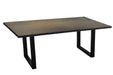 Corcoran Table Black U Legs Grey Acacia 80'' Dining Table - Available with 4 Leg Styles