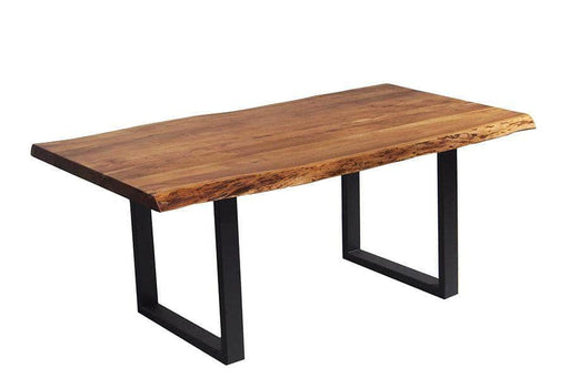 Pending - Corcoran Table Black U Legs Live Edge Acacia Table L 72" - Available with 6 Leg Styles