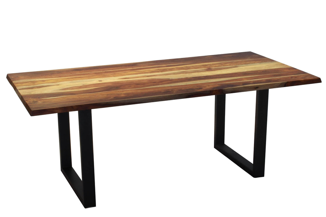  Corcoran Table Black U Legs Sheesham 80'' Dining Table - Available with 4 Leg Styles