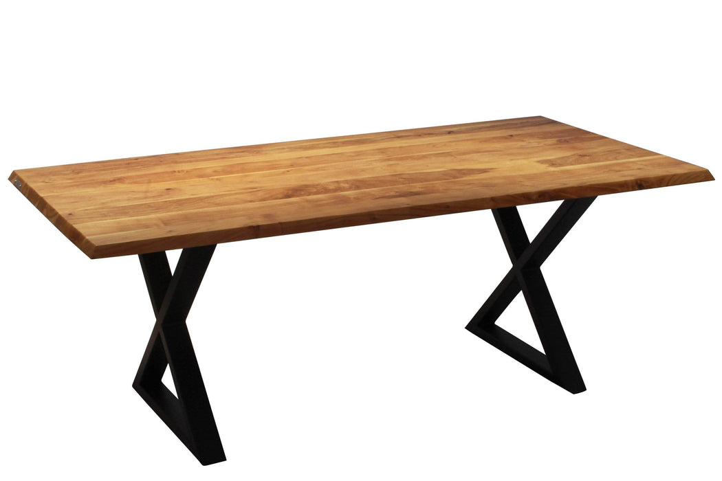  Corcoran Table Black X Legs Acacia 80'' Dining Table - Available with 4 Leg Styles