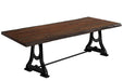  Corcoran Table Industrial Legs 84" Live Edge Grey Sheesham Table - Available with 8 Leg Styles