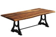  Corcoran Table Industrial Legs 84" Live Edge Sheesham Table - Available with 8 Leg Styles