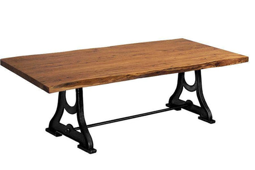  Corcoran Table Industrial Legs 96" Live Edge Acacia Table - Available with 8 Leg Styles