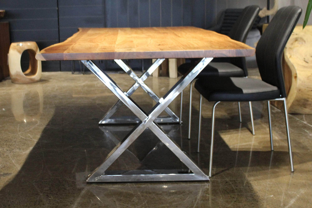 Pending - Corcoran Table Live Edge Acacia Table L 80" - Available with 4 Leg Styles