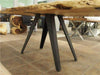  Corcoran Table Rocket Legs 108" Live Edge Acacia Table - Available with 7 Leg Styles