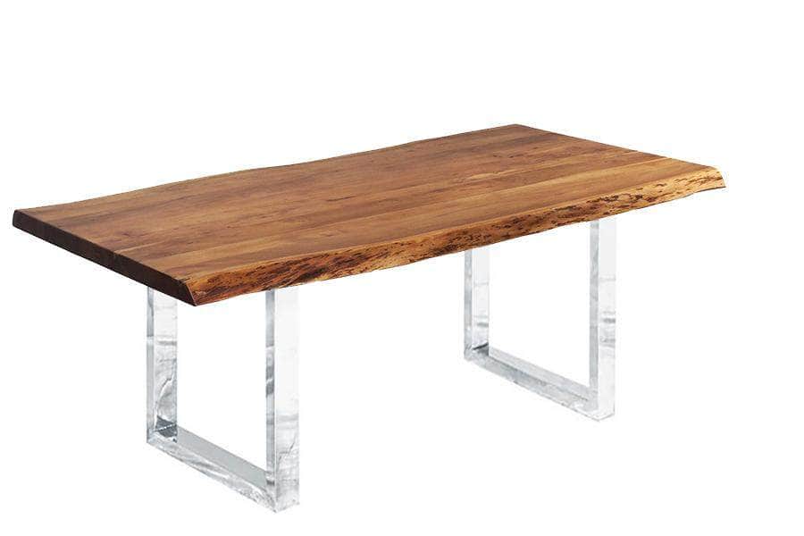 Pending - Corcoran Table Stainless U Legs Live Edge Acacia Table L 72" - Available with 6 Leg Styles