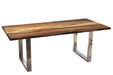  Corcoran Table Stainless U Legs Sheesham 80'' Dining Table - Available with 4 Leg Styles