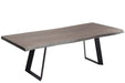  Corcoran Table Victor Legs 84" Live Edge Grey Acacia Table - Available with 8 Leg Styles