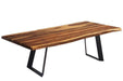  Corcoran Table Victor Legs 84" Live Edge Sheesham Table - Available with 8 Leg Styles