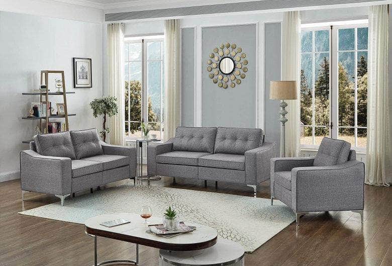 Pending - IFDC 3 Piece Sofa Set in Grey
