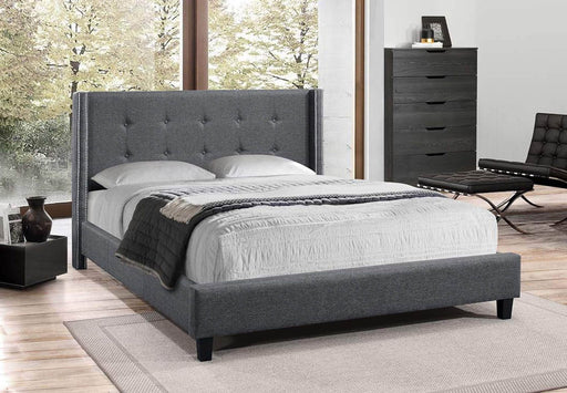 Pending - IFDC Fabric Platform Bed in Dark Grey - Available in 3 Sizes