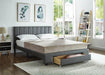 Pending - IFDC Faux Leather Platform Storage Bed - Available in 2 Sizes and 3 Colours