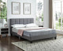 Pending - IFDC Full Fabric Platform Bed with Padded Headboard - Available in 2 Sizes