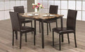Pending - IFDC Light Brown 5 Piece Dinette Set - Available in 3 Colours