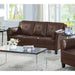 Pending - IFDC Sofa Set Brown Salmon Arm Tufted Sofa in Faux Leather - Available in 2 Colours