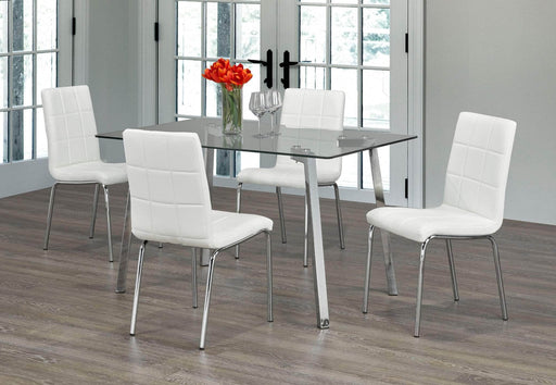 Pending - IFDC White 5 Piece Dining Set - Available in 2 Colours