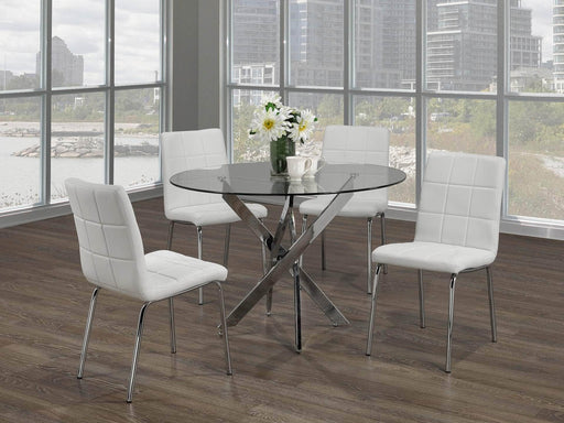 Pending - IFDC White 5 Piece Dining Set - Available in 3 Colours