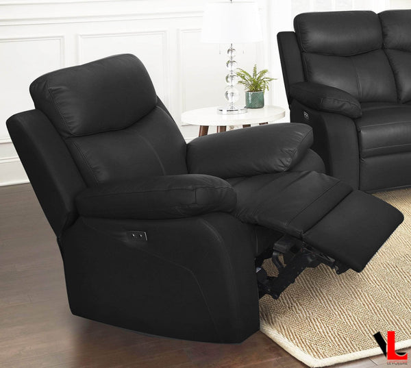 Pending - Levoluxe Aveon 38.5" Pillow Top Arm Reclining Chair in Leather Match - Available in 2 Colours