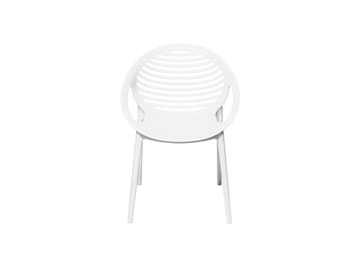 Mobital Arm Chair White Gravely Polypropylene Arm Chair Set Of 4 - Available in 2 Colours