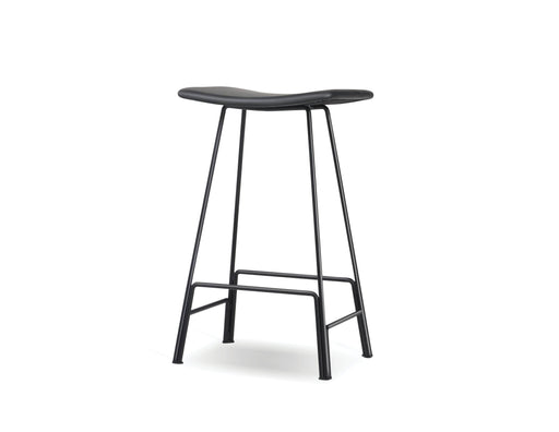 Mobital Bar Stool Black Canaria Leather Bar Stool With Black Powder Coated Steel - Available in 2 Colours