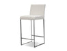 Pending - Mobital Bar Stool White Tate Leatherette Bar Stool Black - Available in 3 Colours