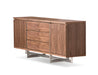  Mobital Buffet Natural Walnut Remi Buffet With Brushed Stainless Steel - Available in 2 Colours