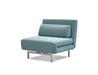 Mobital Chair-Bed Peacock Tweed Iso Single Sleeper Swivel Chair-Bed With Silver Powder Coated Steel - Available in 4 Colours