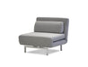 Mobital Chair-Bed Silver Tweed Iso Single Sleeper Swivel Chair-Bed With Silver Powder Coated Steel - Available in 4 Colours