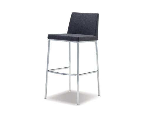  Mobital Weston Counter Stool in Dark Grey Cashmere with Chrome Frame (Set of 2)
