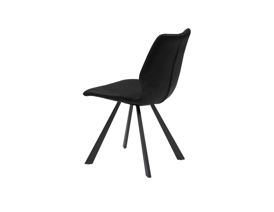 Mobital Dining Chair Bernadette Leatherette Dining Chair With Black Powder Coated Metal Set Of 2 - Available in 2 Colours